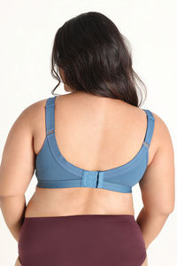 Zivame True Curv Double Layered Non Wired Full Coverage Minimiser Bra - Real Teal — thumbnail 4